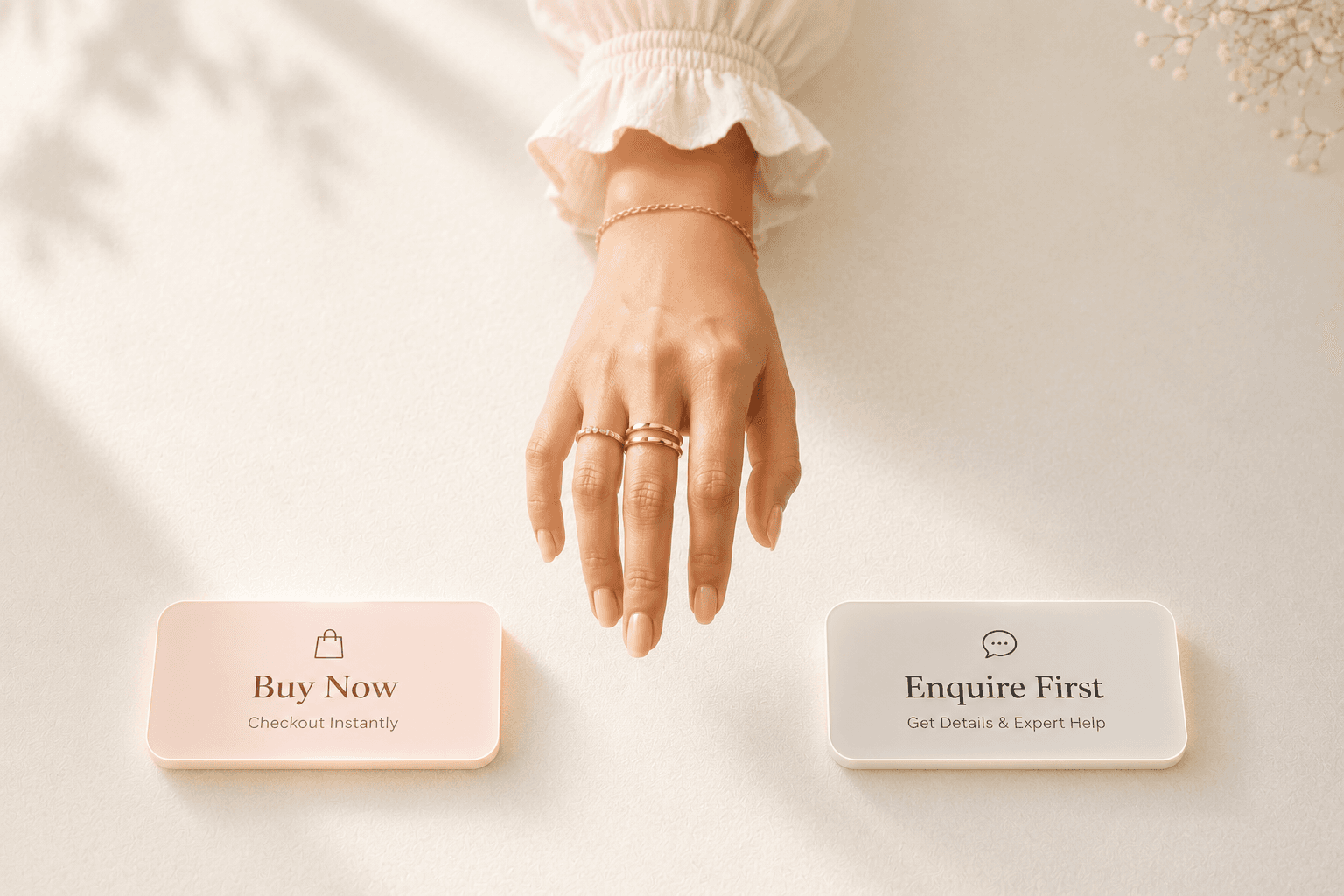 Enquiry or e-commerce for a jewellery website