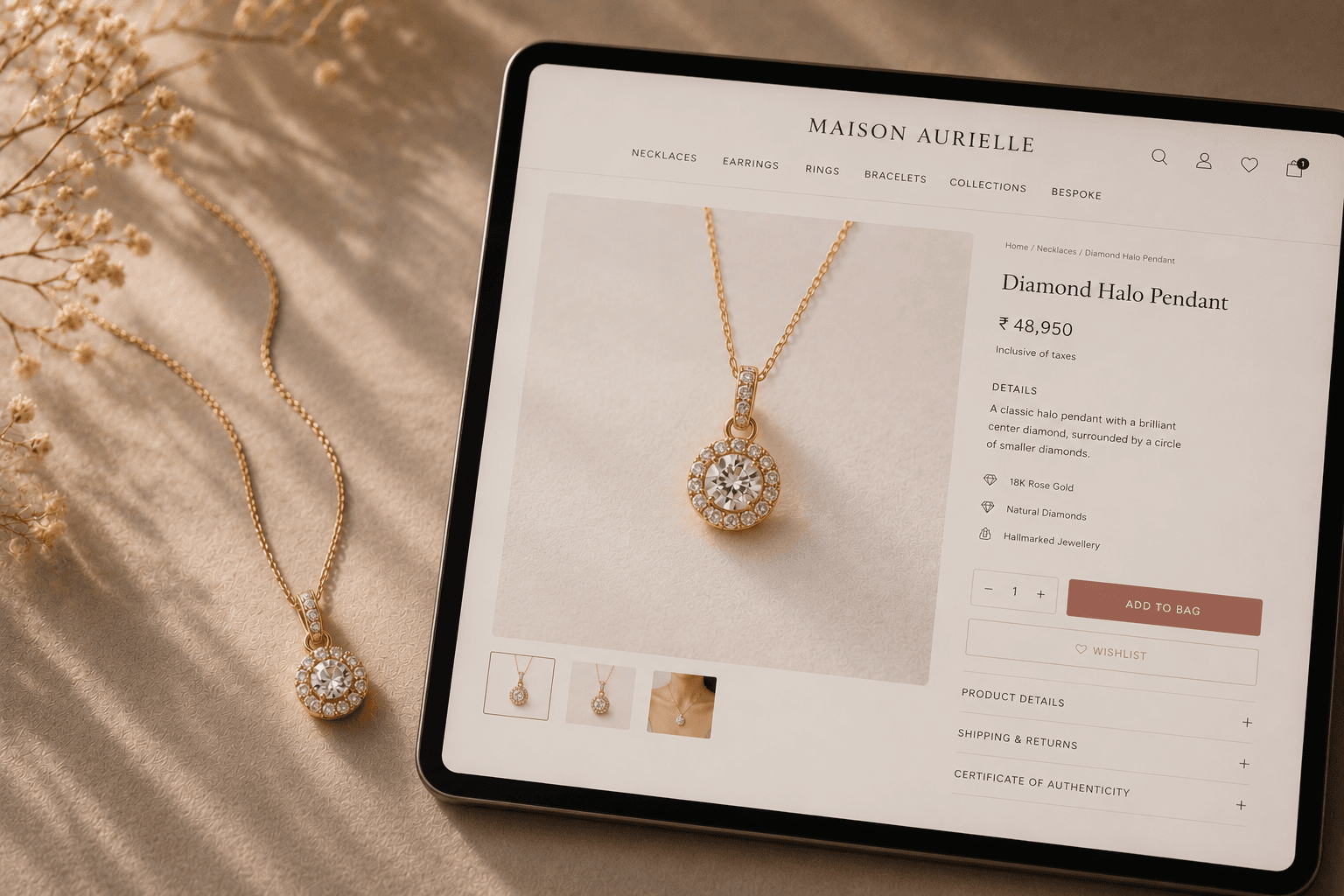 Building a jewellery e-commerce website